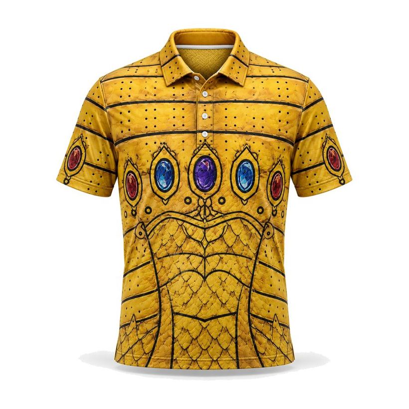 Golden Gauntlet Printed Polo by Maxido Golf