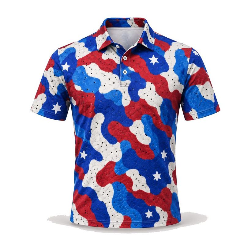Golf Argyle Printed Polo by Maxido Golf