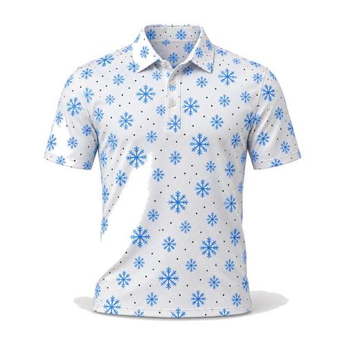 Snowflake Printed Polo golf product by Maxido Golf