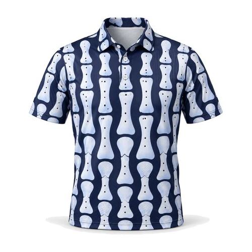Ocean Waves Printed Polo golf product by Maxido Golf