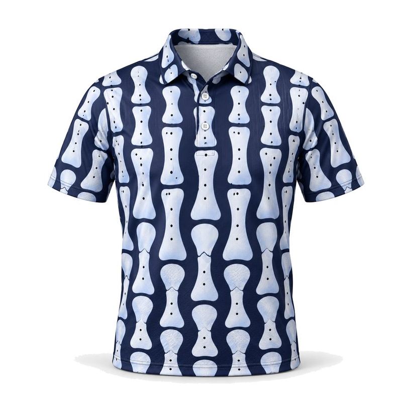 Ocean Waves Printed Polo by Maxido Golf