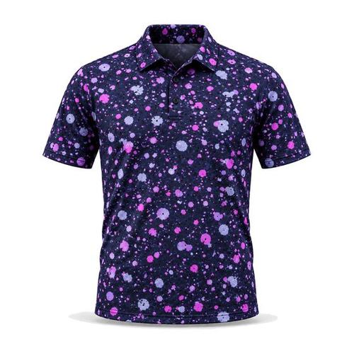 Purple Cosmic Printed Polo golf product by Maxido Golf