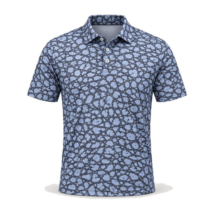 Slate Organic Printed Polo by Maxido Golf