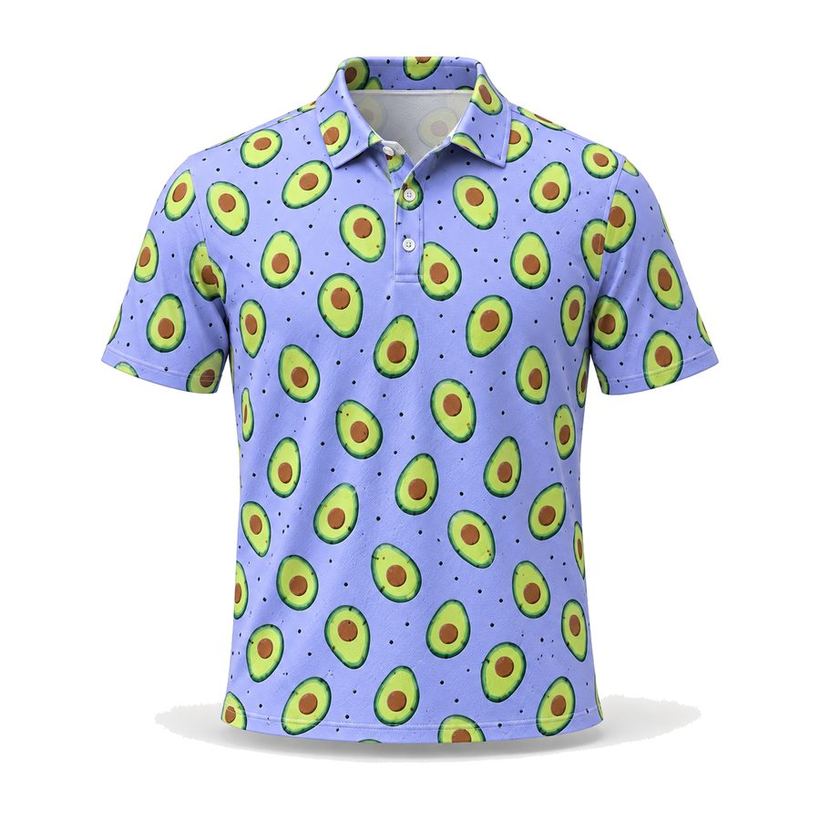 Avocado Printed Polo by Maxido Golf