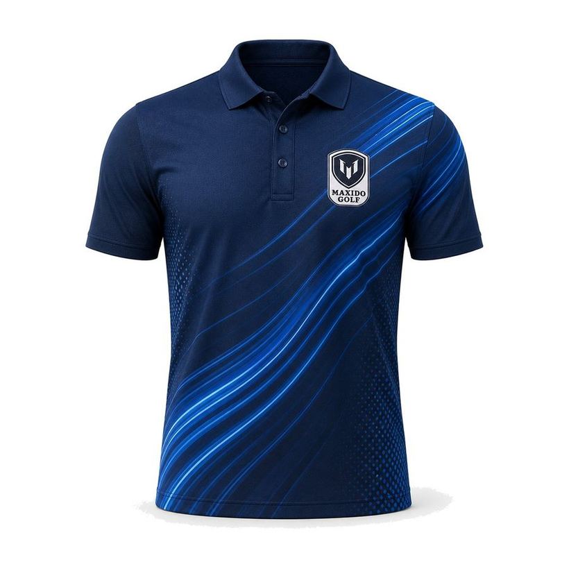 Slipstream Polo — Midnight Wave by Maxido Golf