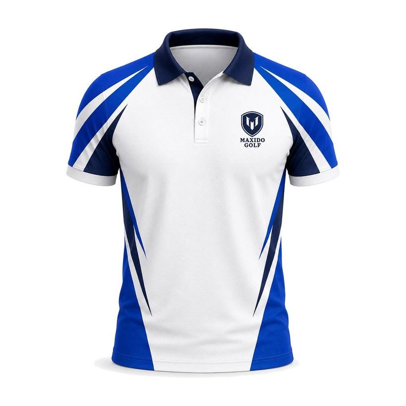 Vector Polo — Royal and White by Maxido Golf