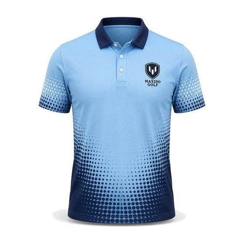 Halftone Polo — Sky golf product by Maxido Golf