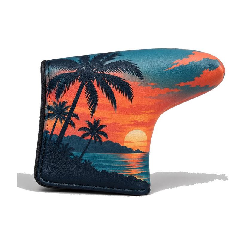 Palm Sunset Putter Cover by Maxido Golf