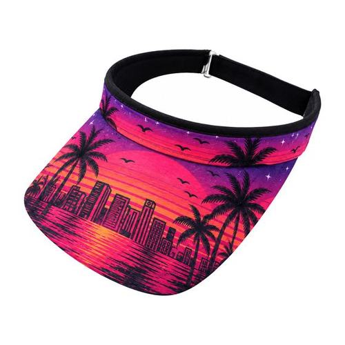 Neon Sunset Visor golf product by Maxido Golf